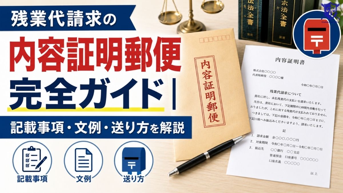 残業代請求の内容証明郵便完全ガイド|記載事項・文例・送り方を解説
