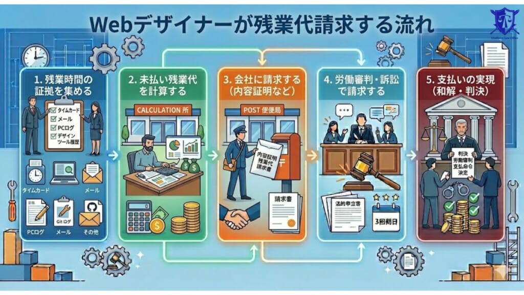 Webデザイナーが残業代請求する流れ