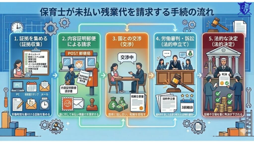 保育士の未払い残業代の計算方法