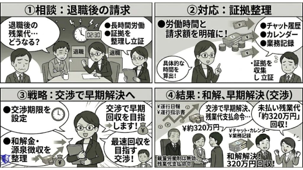 事例④|交渉のみで早期に高額回収したケース(IT企業・退職後)