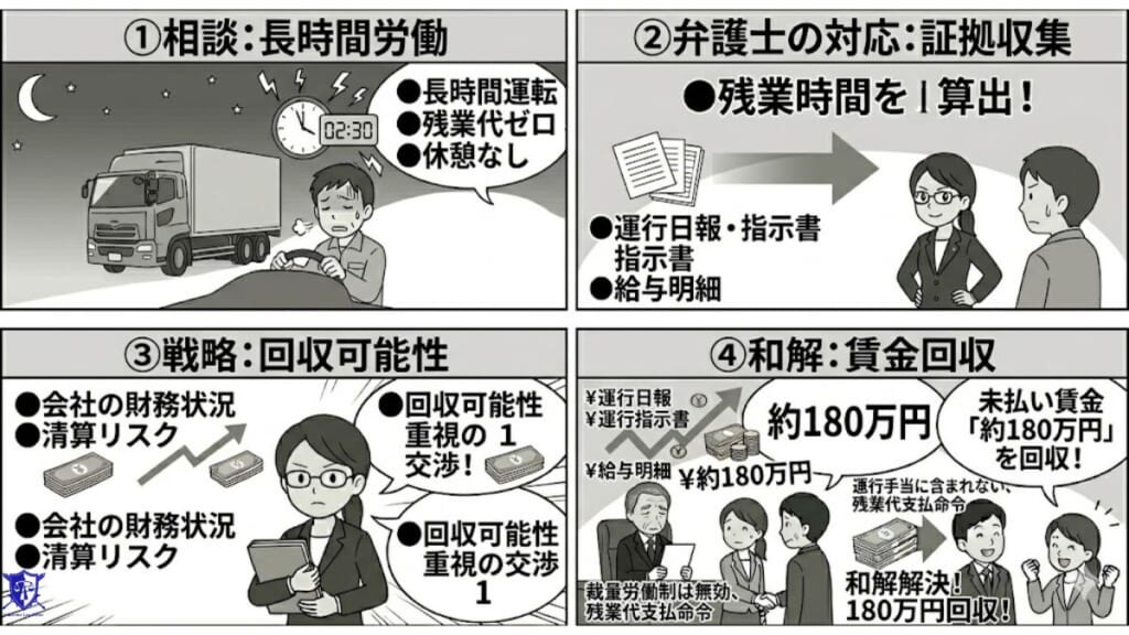 事例⑤|証拠が不十分でも複数資料で補強したケース(運送業)