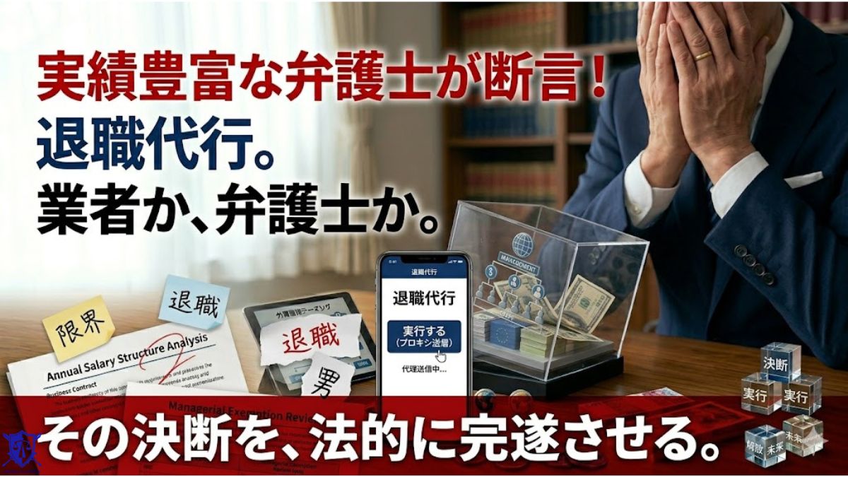 実績豊富な弁護士が断言!退職代行は業者ではなく弁護士に依頼すべき
