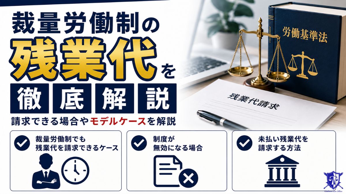 裁量労働制の残業代を徹底解説｜請求できる場合やモデルケースを解説