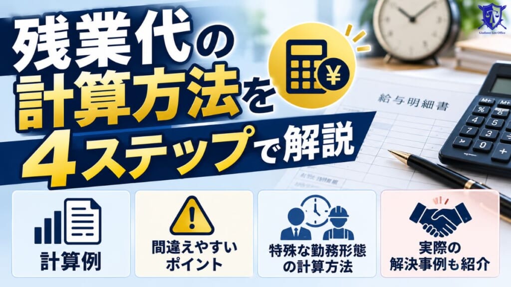 残業代の計算方法を4ステップで解説｜計算例や実際の解決事例も紹介