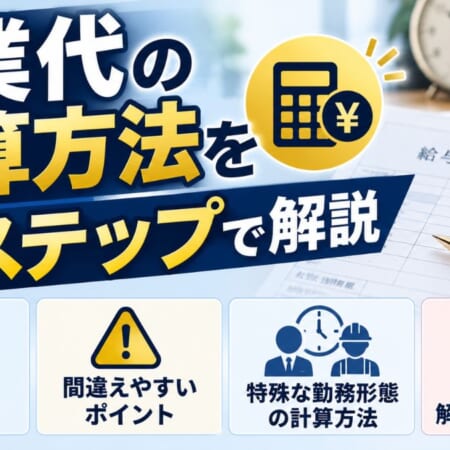 残業代の計算方法を4ステップで解説｜計算例や実際の解決事例も紹介