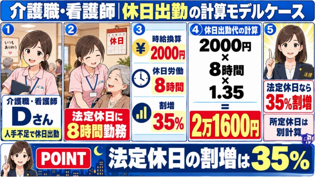 介護職・看護師｜休日出勤した場合